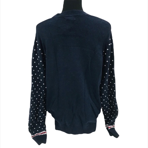 Jingles & Joy Dear Santa All I Want Are Season Tickets Sweater, Blue, Large - Picture 3 of 6